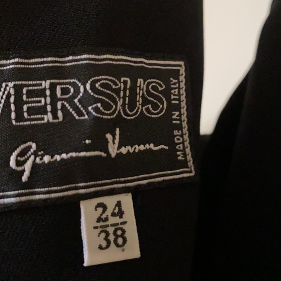 VINTAGE VERSUS VERSACE 2PC SUIT SLEEVELESS MINI DRESS w/CROPPED JACKET XS/S MINT - Picture 12 of 16